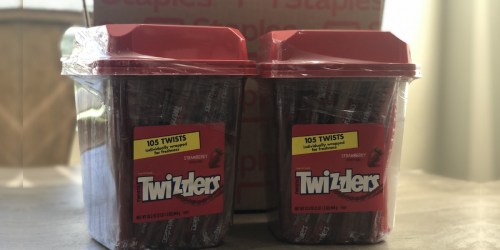 GIANT Twizzlers Twists Licorice Tub Only $5 Shipped on Staples.online