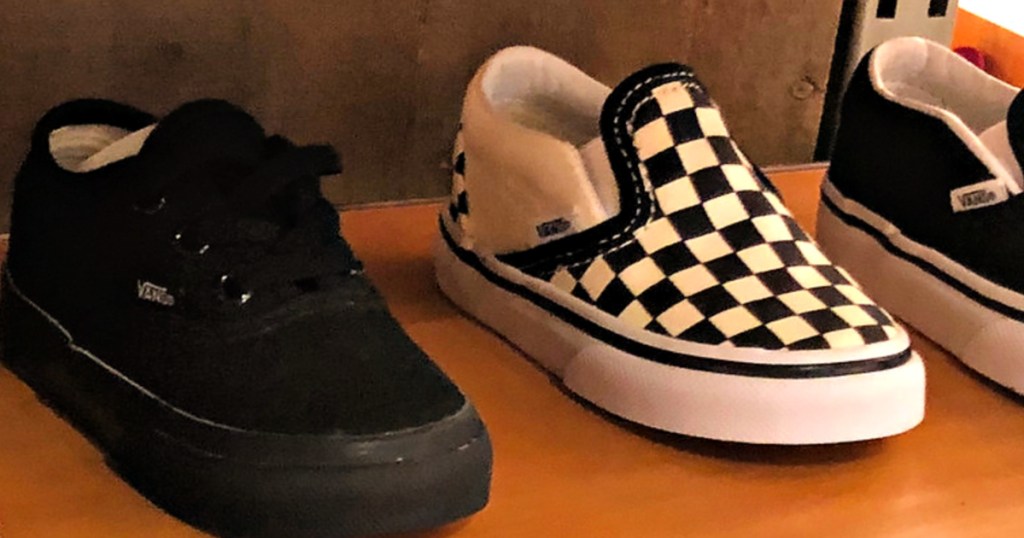 Vans Shoes Slip-On Checkered Sneakers on shelf