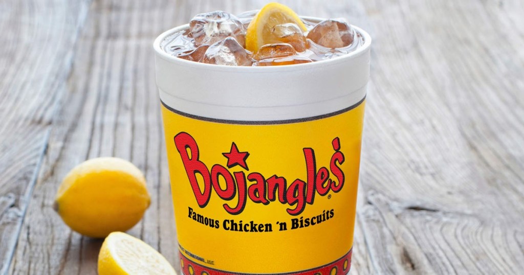 Bojangles iced tea with lemon