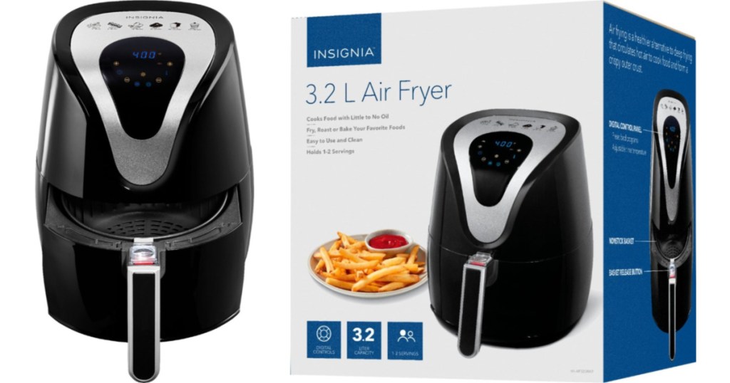 insignia air fryer and air fryer box