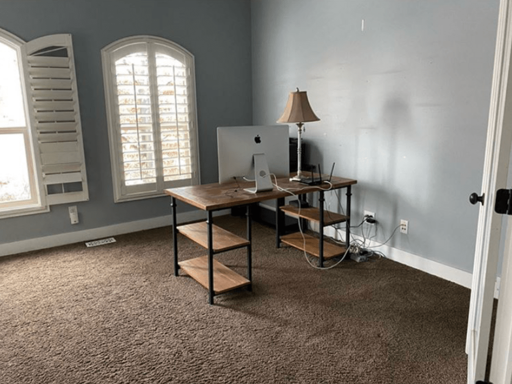 empty office with just a desk 