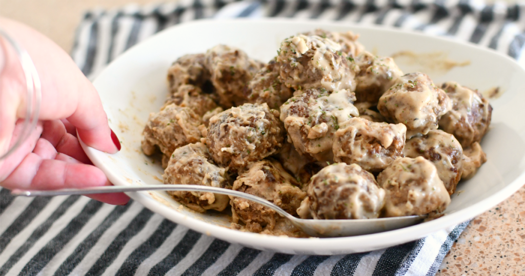 plate of homemade ikea meatballs