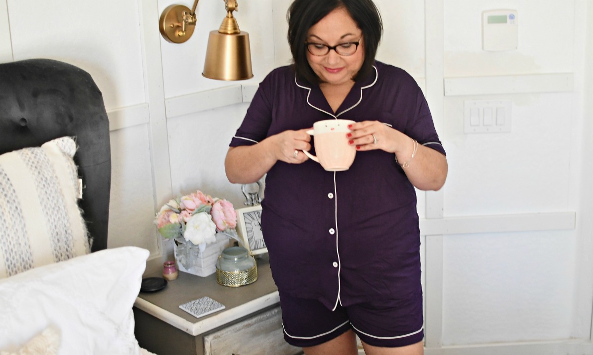 short sleeved pajama set