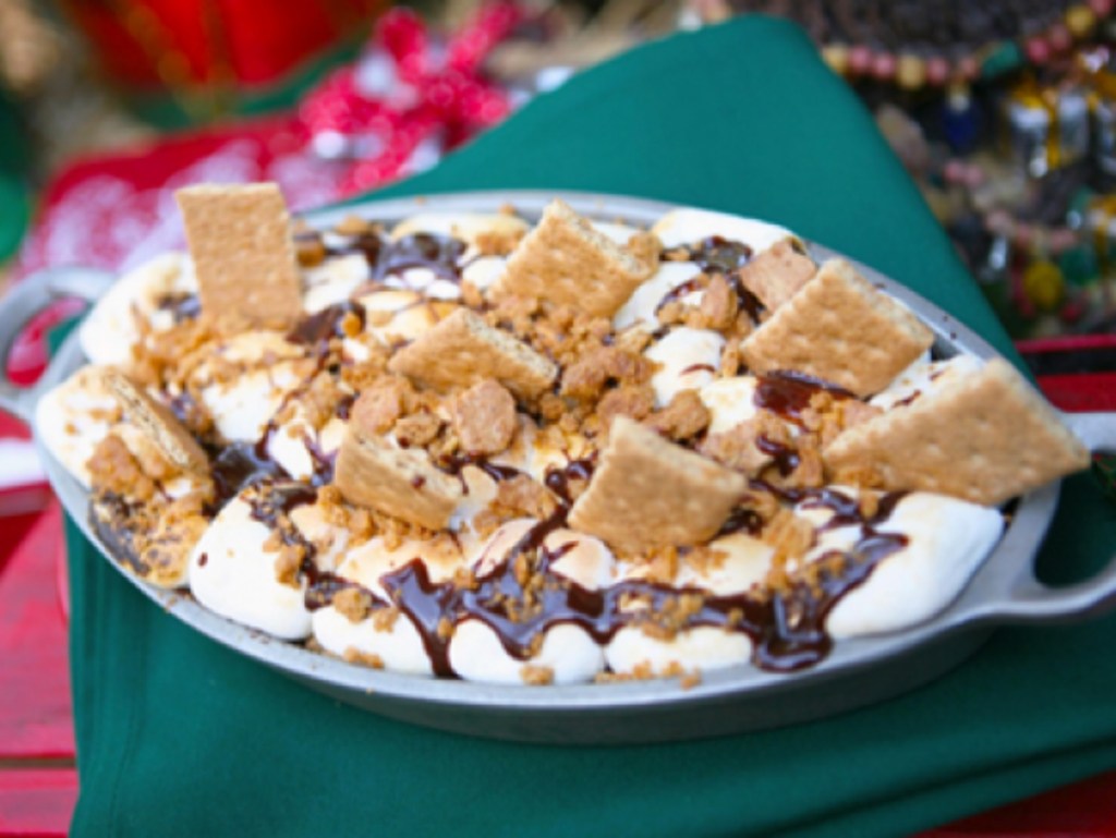 Smores Bake in pewter dish