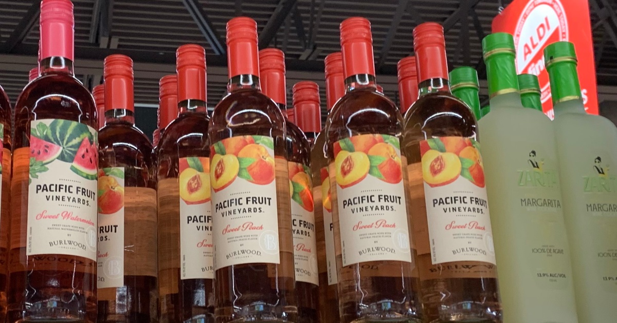 peach wine at ALDI