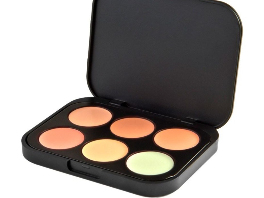 BH Cosmetics 6 palette concealer in a black case