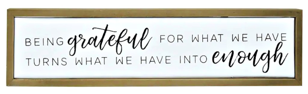 Belle Maison Being Grateful 16x4 Art Box