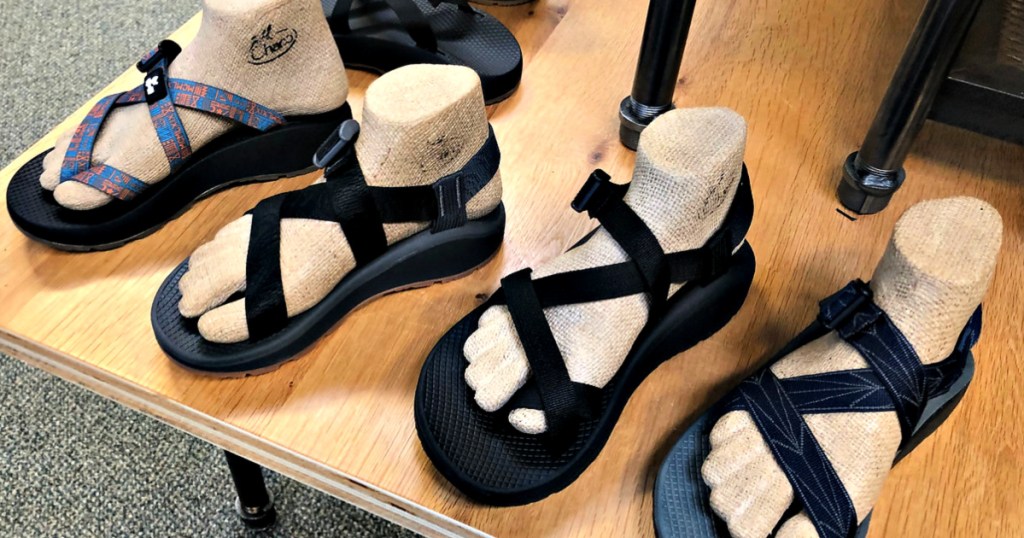 Chaco Sandals on shelf in store