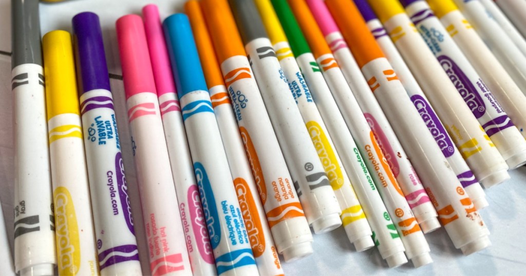 broad and fine line crayola markers