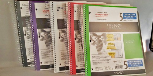 Five Star 5-Subject Spiral Notebook Just $5.97 on Walmart.online (Regularly $12)