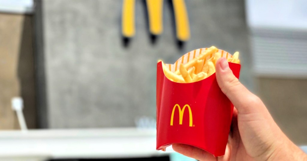 McDonald's French Fries in person's hand