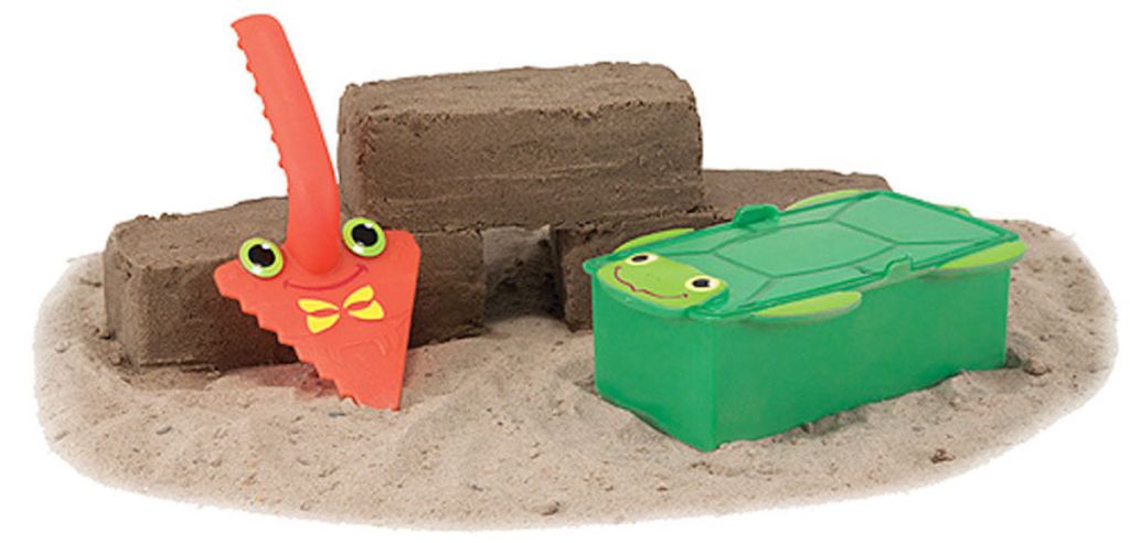 Melissa & Doug Seaside Sidekicks Brick Building Sand Toy on sand