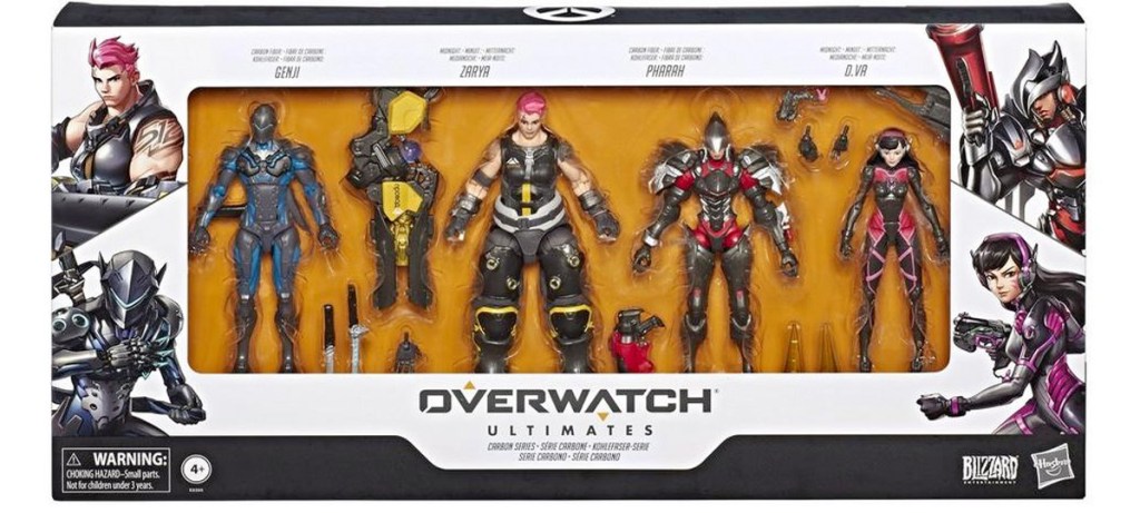 four pack boxed set of figurines from the overwatch video game