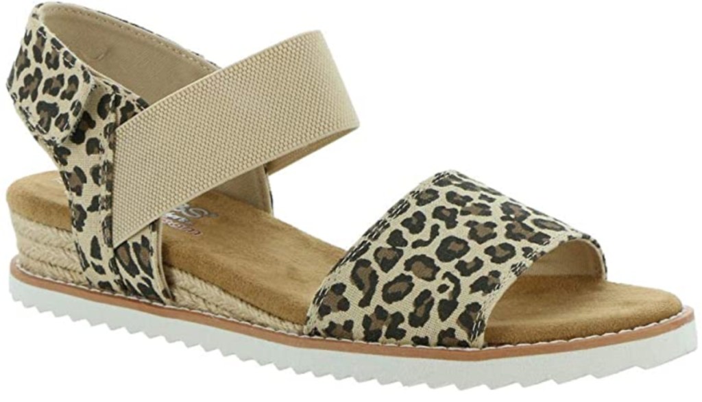 Skechers Women's Desert Kiss Flat Sandal in leopard