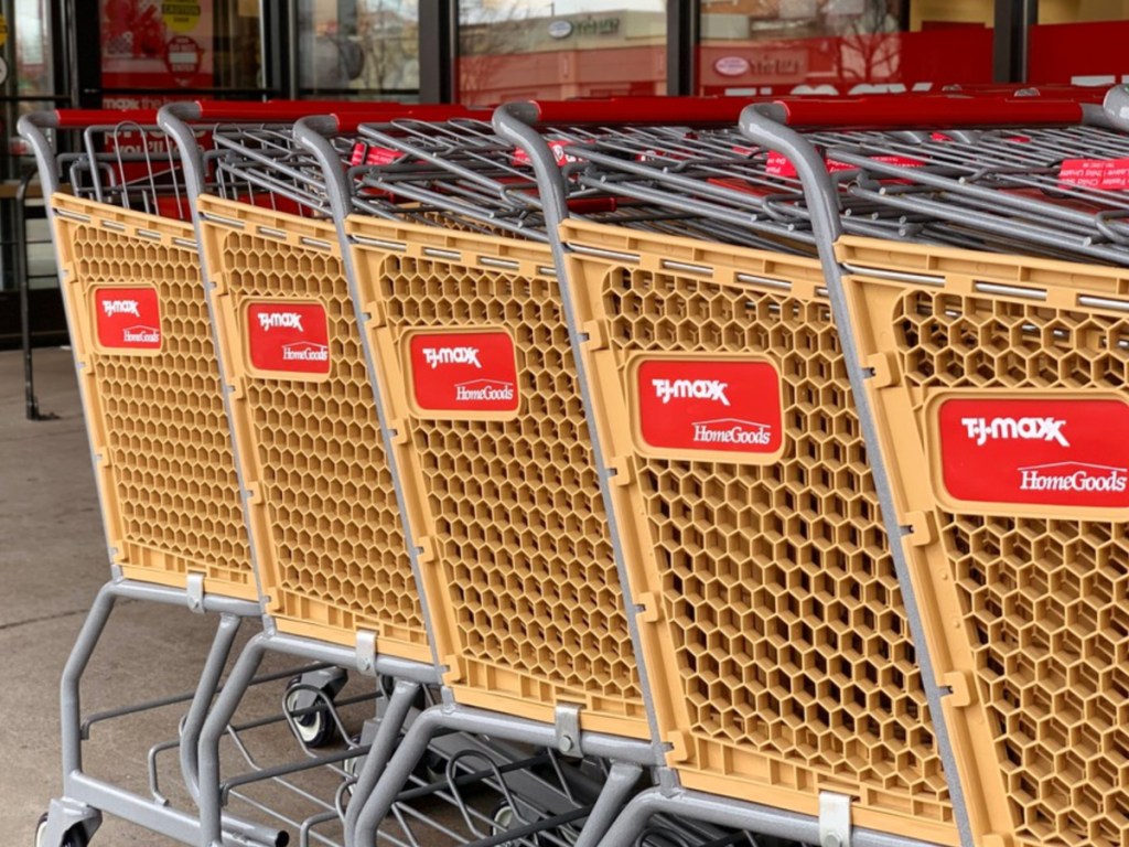 TJMaxx store carts in line