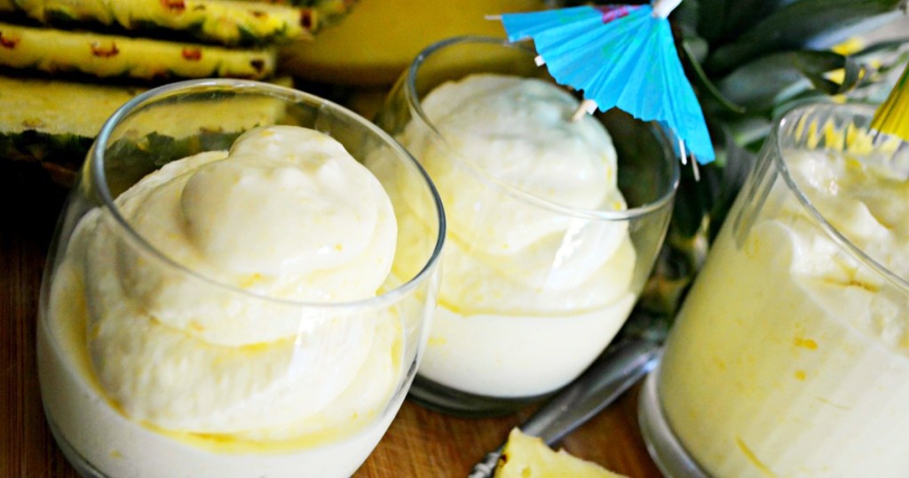 dole whip drink in glasses on table