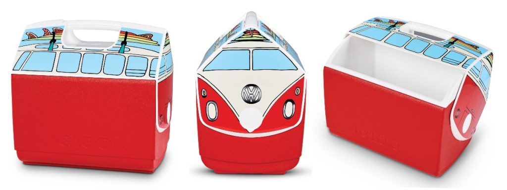 red Igloo VW bus cooler