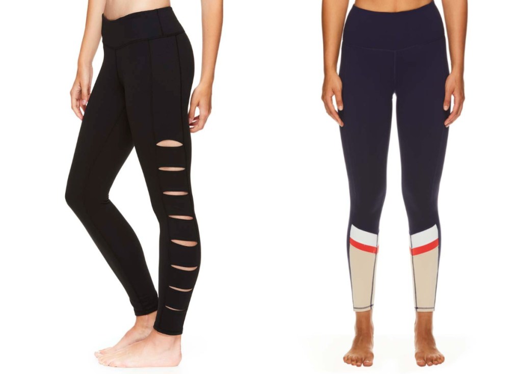 gaiam leggings black and tribeca on two women