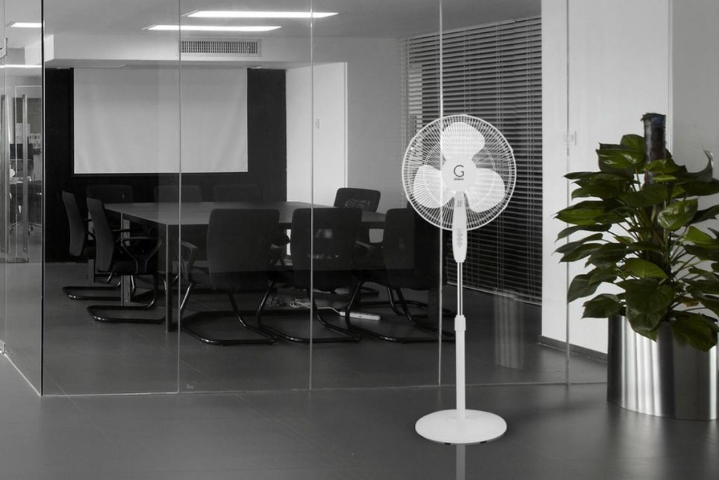 genesis pedestal fan in office