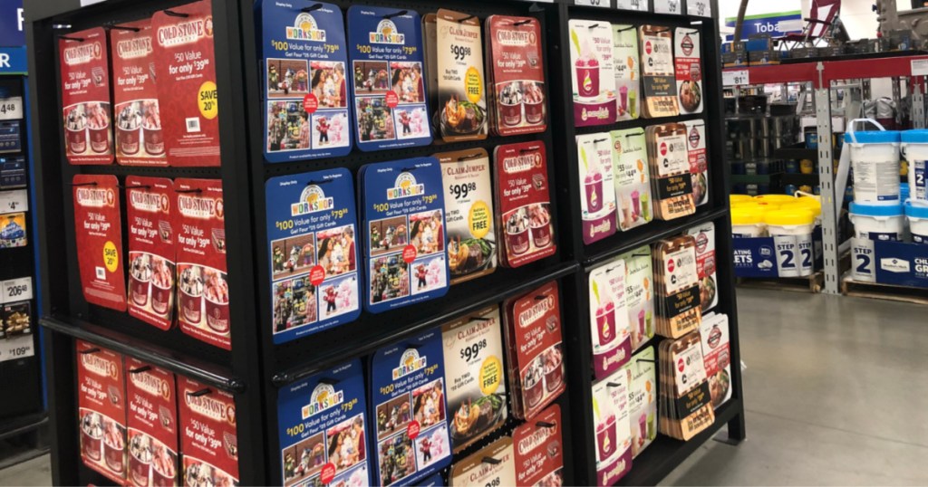 gift cards on aisle