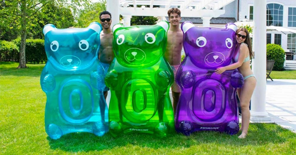 gummy bear pool floats multiple colors