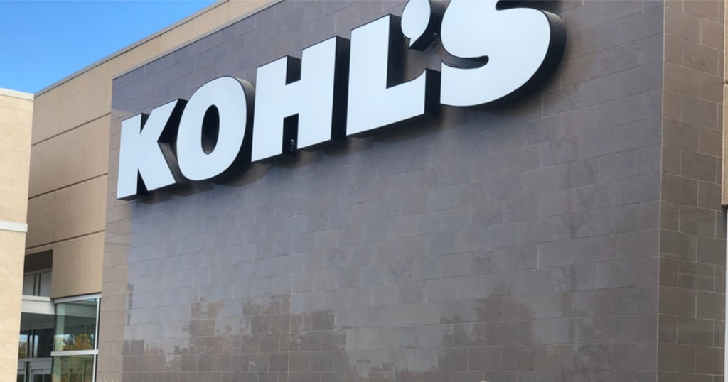 kohls storefront with sign from outside