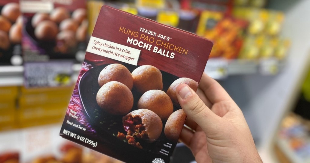 box of Kung Pao Mochi Balls at Trader Joe's