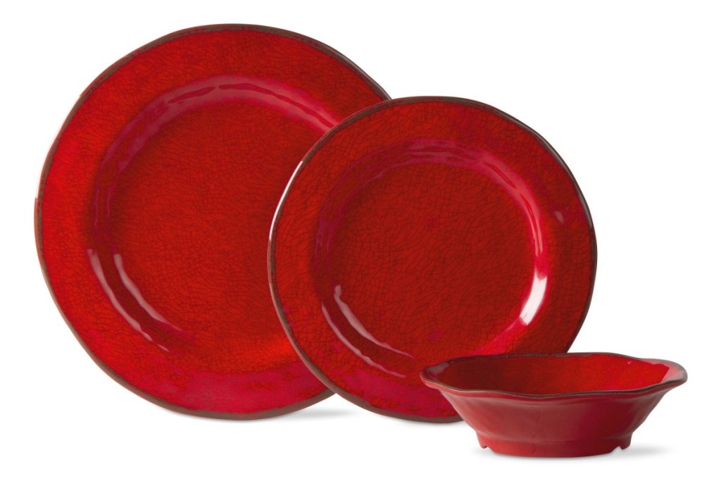 manai dinnerware set red