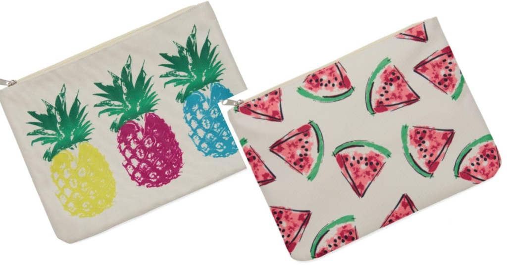 mixit bikini bags pineapple and watermelon print