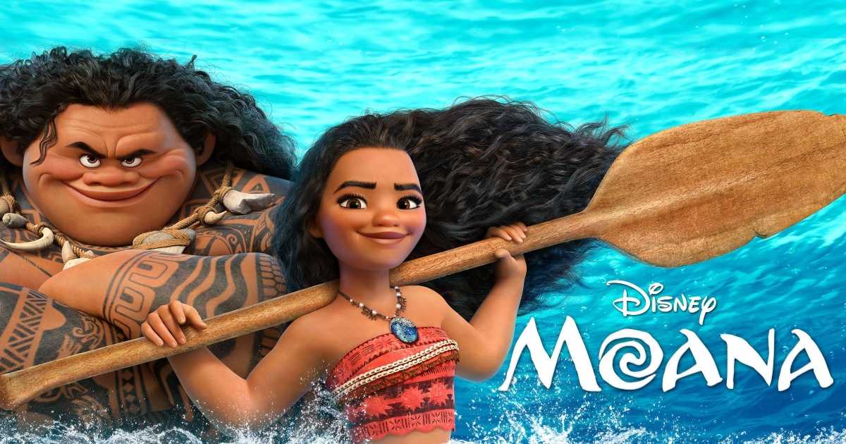 still shot of Moana and Maui