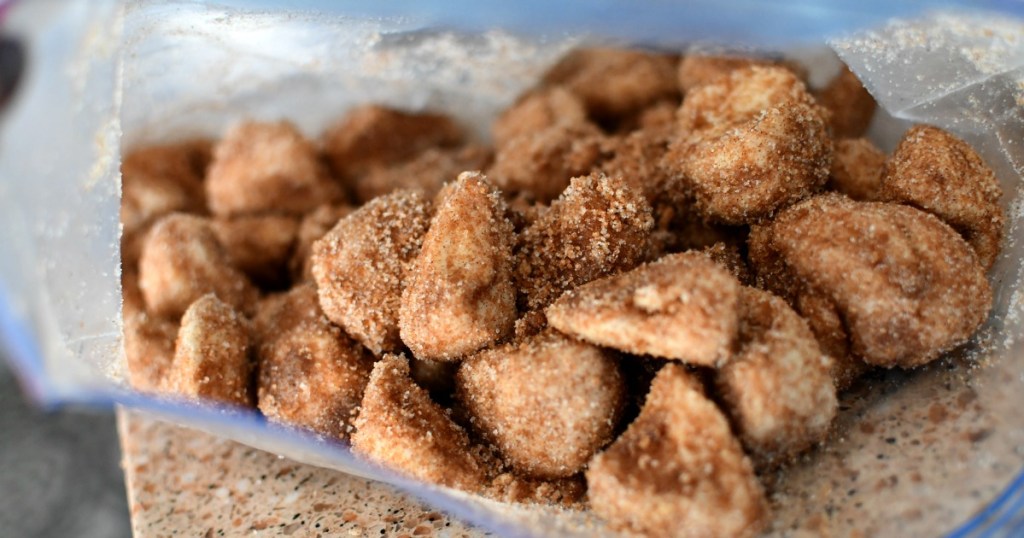 monkey bread in a ziploc bag