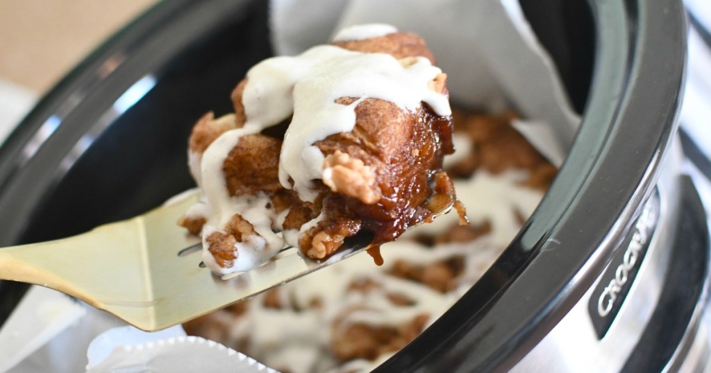 monkey bread on a spatula