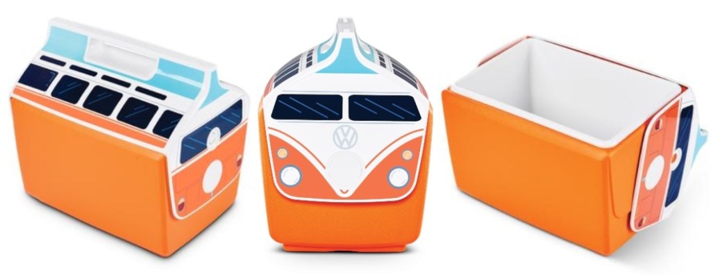 orange igloo vw bus cooler 