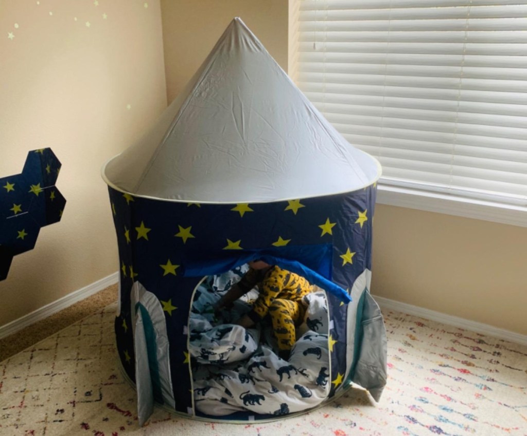 play tent shaped like a rocket