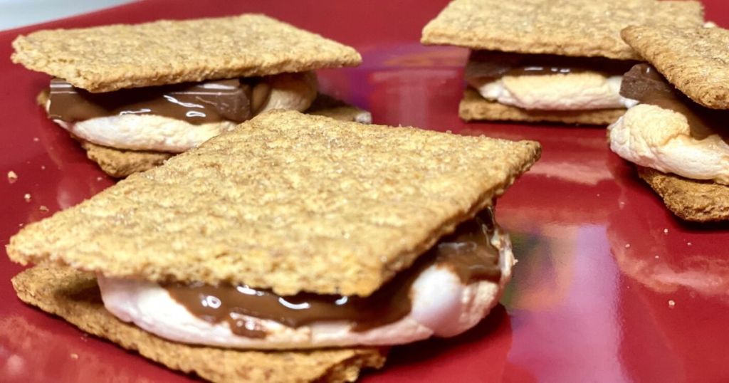 Air fryer S'mores on a plate