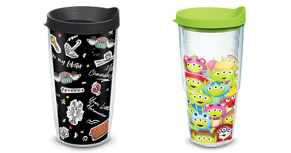 tervis tumbler friends mug and green aliens mug