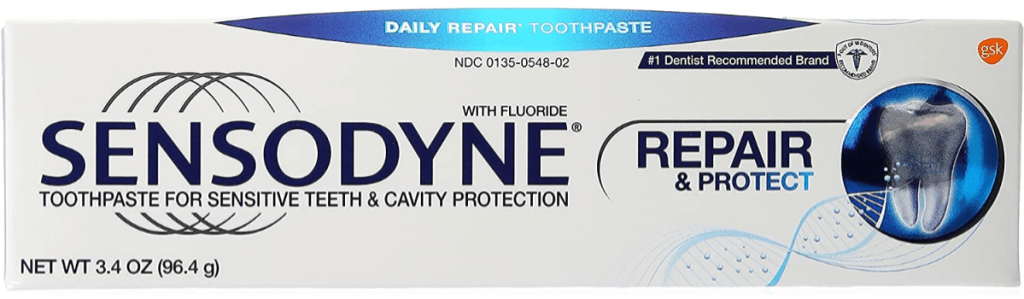 sensodyne pronamel toothpaste rapid repair toothpaste box