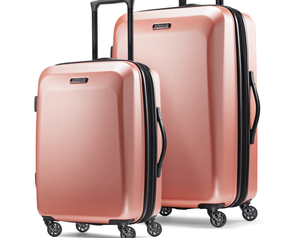 american tourister moonlight 2-piece set rose gold