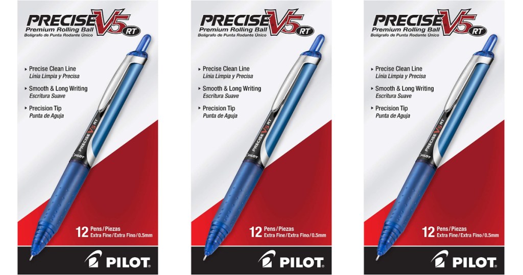 PILOT V5 rolling ball pens 12-count