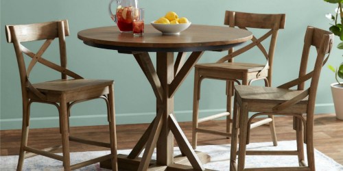 World Market Walnut Bistro Counter Height Dining Table Only $139.99 Shipped (Regularly $350)