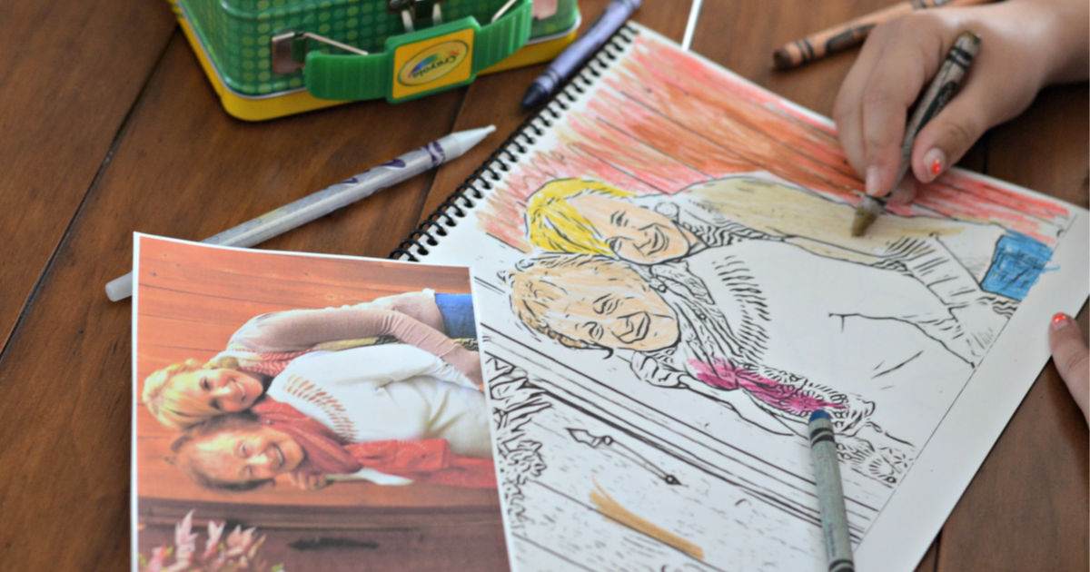 coloring printed coloring page of identical picture