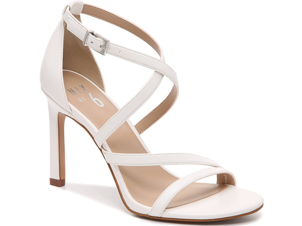 white strappy pumps