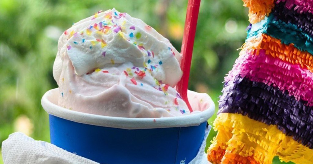 ice cream blizzard and colorful pinata