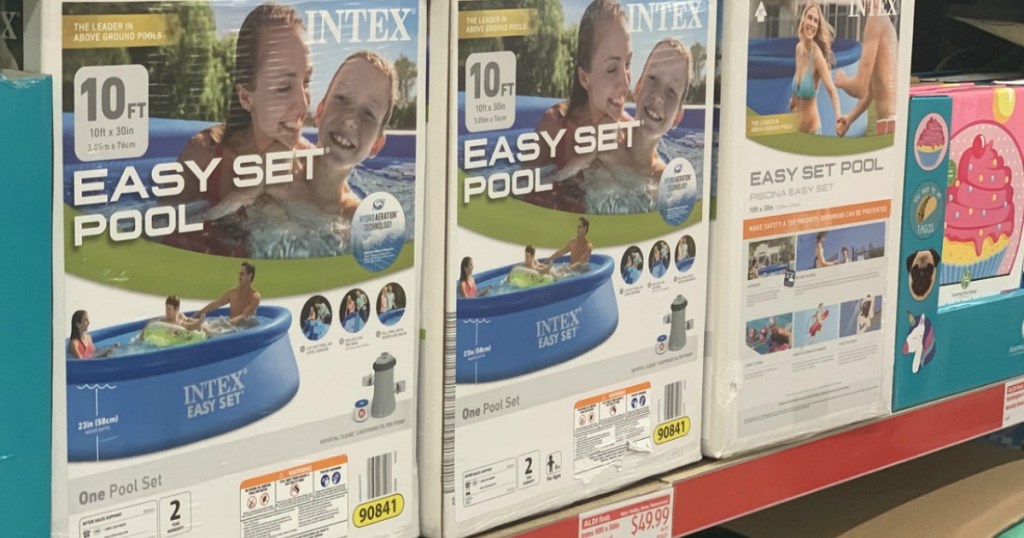 Intex Easy Set Pool on ALDI shelf