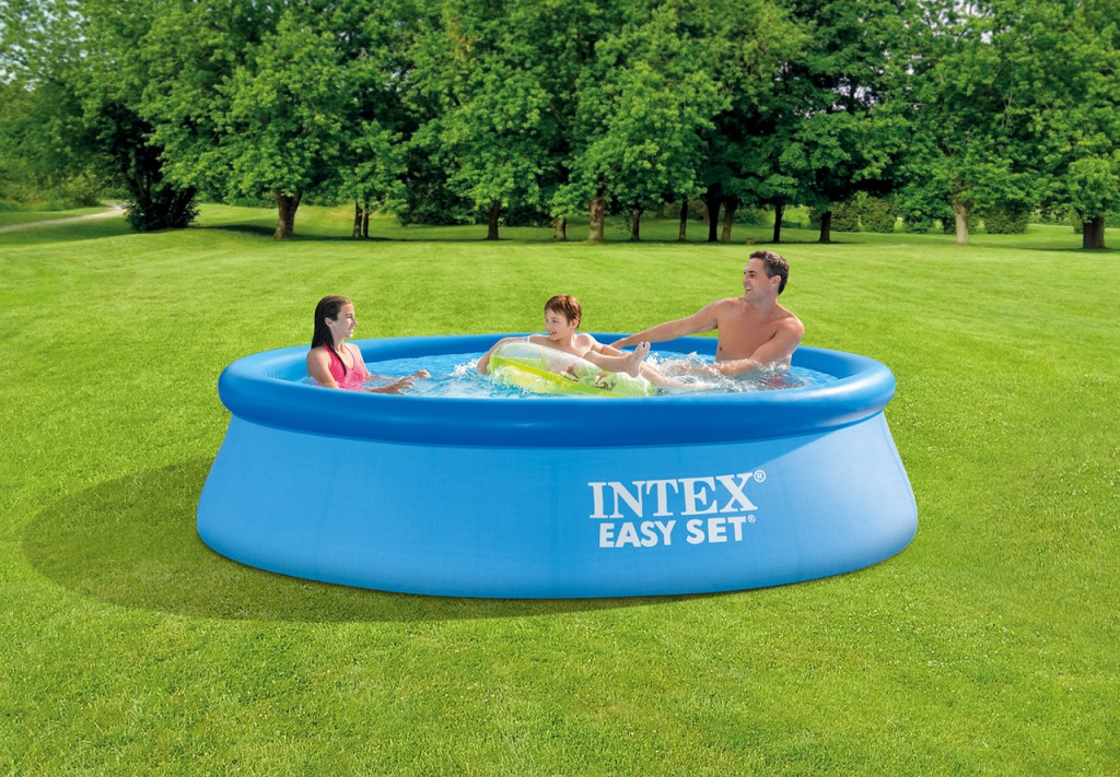 Intex Easy Set Pool in backyard