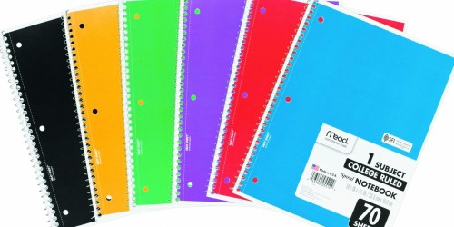 Mead One-Subject Notebooks Just 75¢ Shipped on Staples.online (Regularly $4)