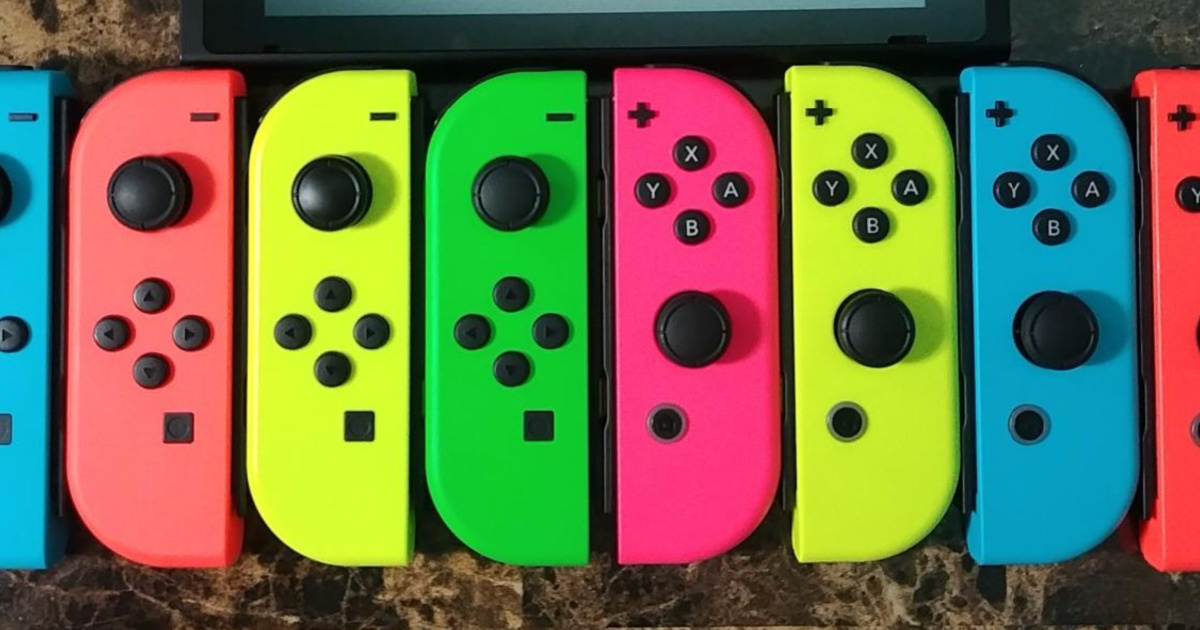 Nintendo Switch colorful controllers