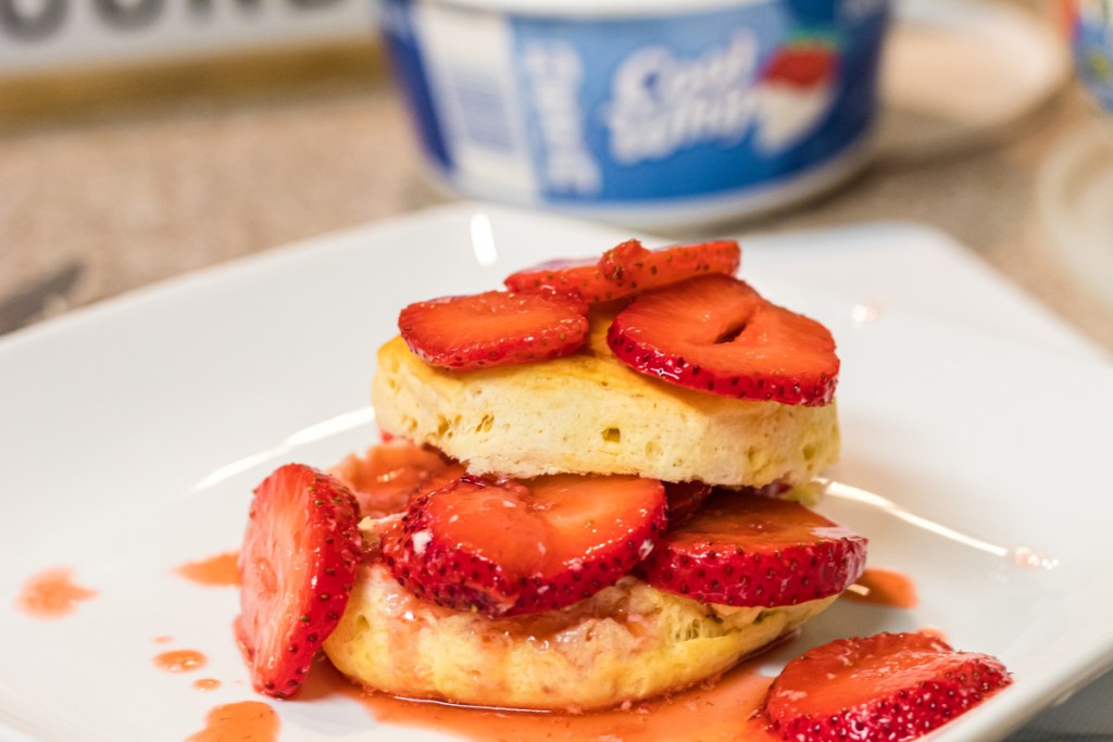 biscuit with strawberry glaze