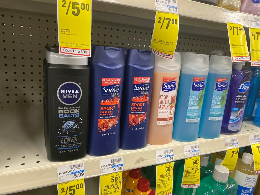 Suave Men's Body Washes on CVS Shelf