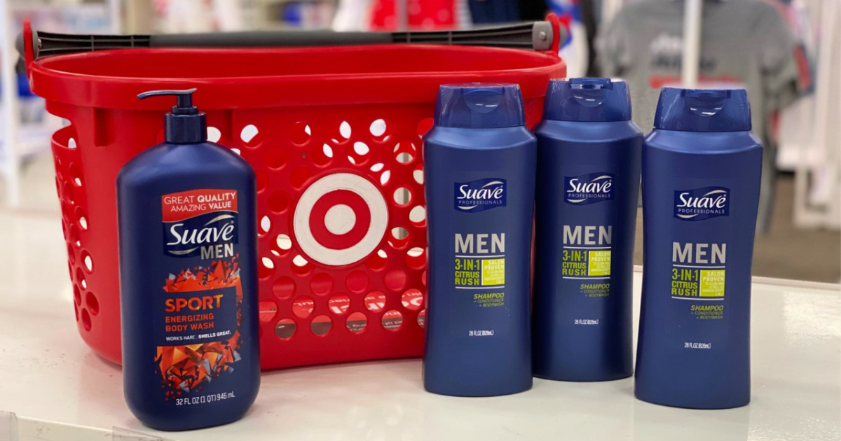 Suave Men's personal care with Target basket